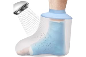 VALLEYWIND Foot Cast Shower Cover Waterproof Foot Cover for Shower after Surgery Reusable Watertight Cast Protector for Ankle