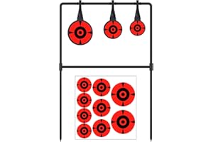AIMAX OUTDOOR 3/8'' Thick Metal High Caliber Spinner Target, Heavy Metal Spinner Auto Reset Steel Target for Centerfire Handguns Up to .44 Magnum Outdoor Target Shooting Range