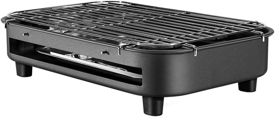 review Electric Barbecue, Family Health Grill, Medium Steel Grill, Electric Smokeless Portable BBQ Indoor Barbecue Grill Water Filled Drip Tray Reduced