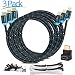 Maximm High-Speed HDMI 2.0 4K Nylon Braided Cable, 8 Feet, 3-Pack (Includes Cable Clips, Ties and Right Angle Adapter) primary