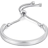 WOWORAMA Adjustable Slider Bracelets for Women Bar Friendship Bangle Bracelet for Women Gold/White Gold/Rose Gold Bolo Bracelet