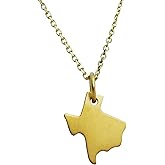 FashionJunkie4Life 925 Sterling Silver with 24k Gold Plating US States Pendant Necklaces