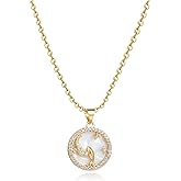 Luluadorn Gold Zodiac Necklaces for Women Red Yellow Green Clear CZ Aries Taurus Gemini Cancer Leo Virgo Libra Scorpio Sagittarius Capricorn Aquarius Pisces Birthday Anniversary