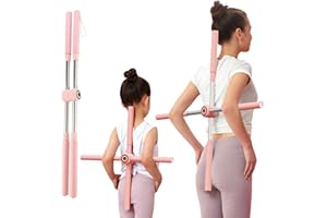 ROENAE Yoga Stick, Posture Correction Stick for Women and Men, Relieve Back Pain, Upper and Lower Back Stretchers and Straighteners, 24.4-36.2 Inch Stretching Stick Neck Hump Corrector Stretching rod