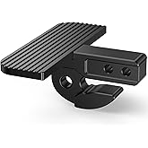 Hitch Step with Slider - for 2 inch Receiver, Rear Bumper Guard Protector, Compatible with 3/4" D-Rings or Soft Shackle, for Trailer Tow SUV Pickup, Black