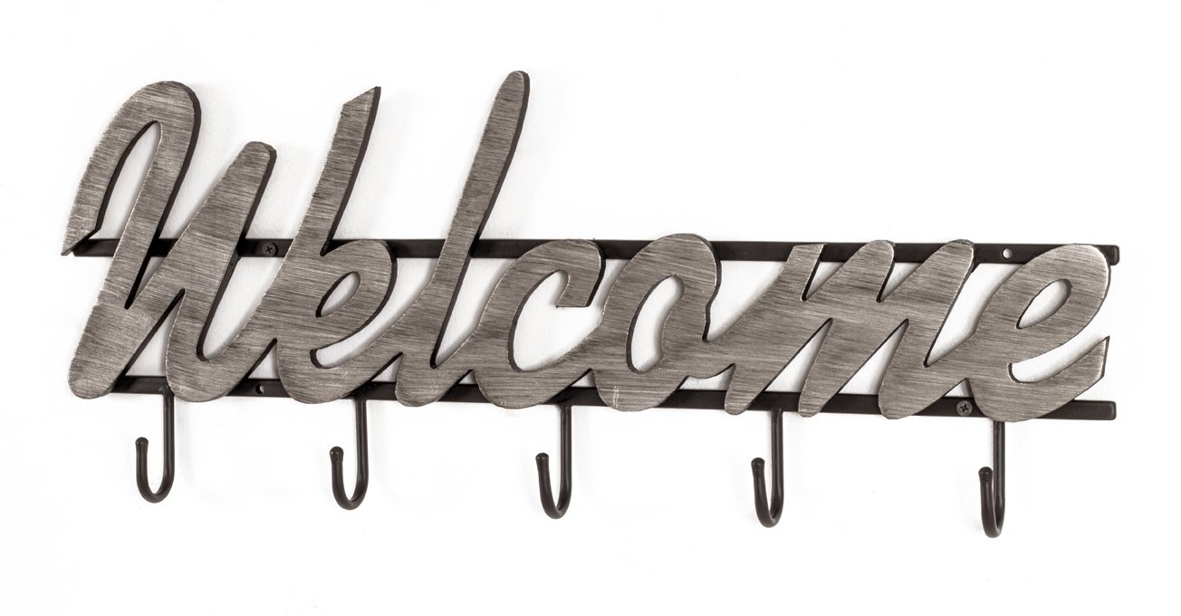 HAKU Wardrobe Black, Silver, MDF, Metal - Dim.: W 60 cm X H 24 cm X D 4 cm, Style: Modern