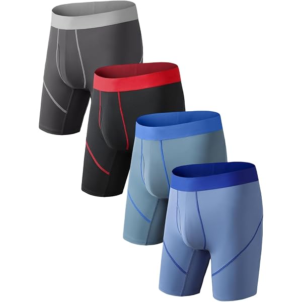 6pk Men’s Seamless Boxer Briefs Compression NEW Underwear MS067A One Size – Knocker, Multi-Colors - View #2