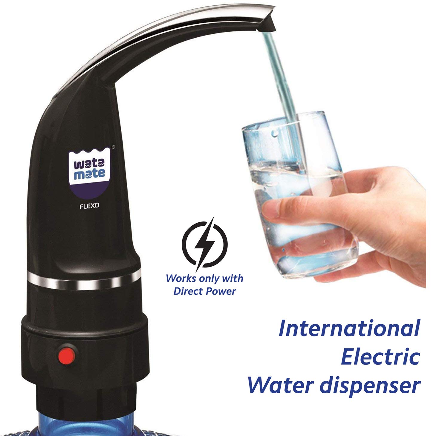 Watamate Flexo, Electric Water Can Dispenser Pump with Easy Push Button