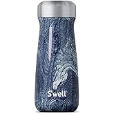 S'well Stainless Steel Traveler, 16oz, Azurite Marble, Triple Layered Vacuum Insulated Containers Keeps Drinks Cold for 24 Hours and Hot for 12, BPA Free, Easy Carrying On the Go