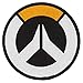 JINX Overwatch Logo Embroidered Iron-on Patch, Black/Gold, 3.5