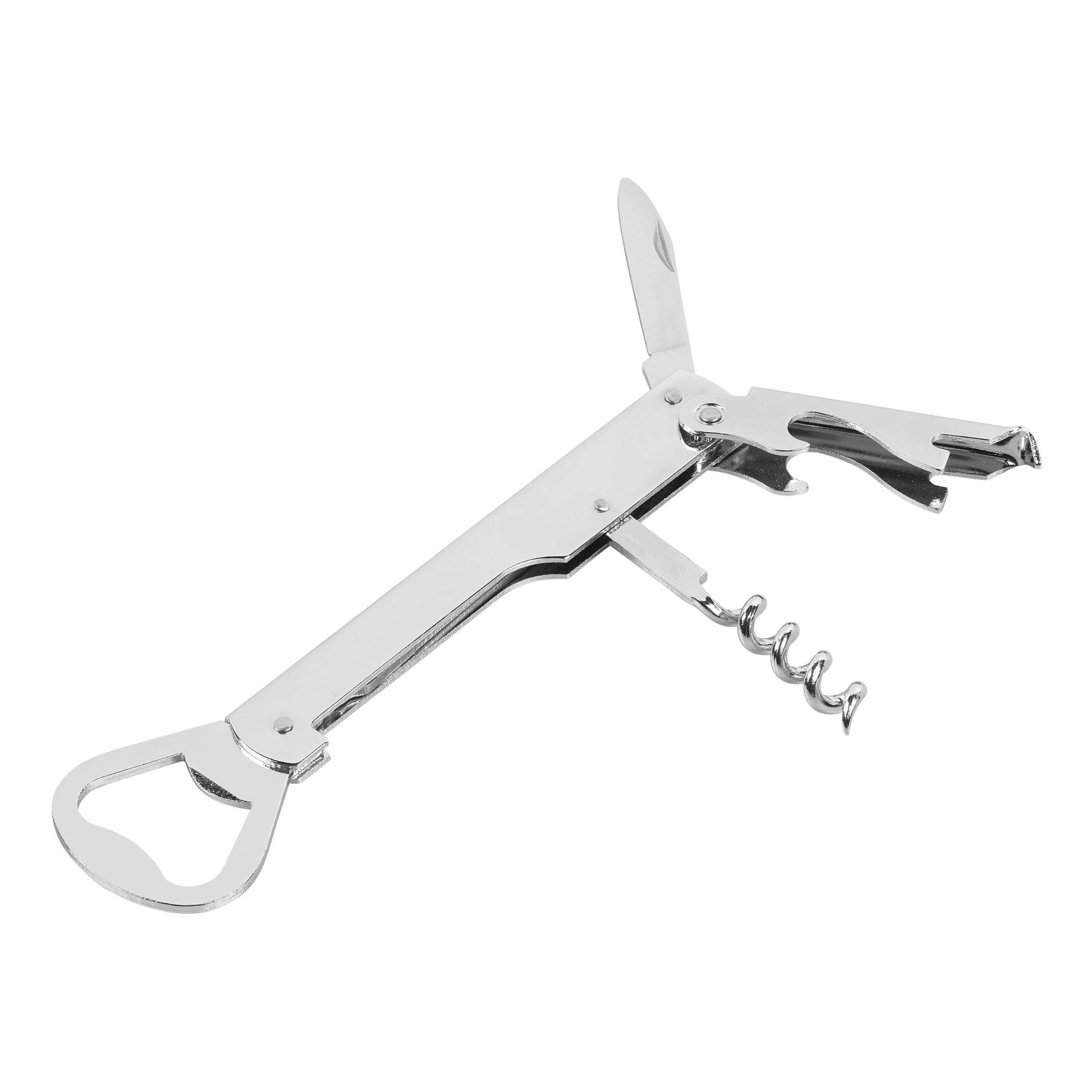 Chef Aid Waiters Friend Corkscrew, Multi-use Bar Keepers Tool and Opens Wine and Beer Bottles with Ease, Dishwasher Safe