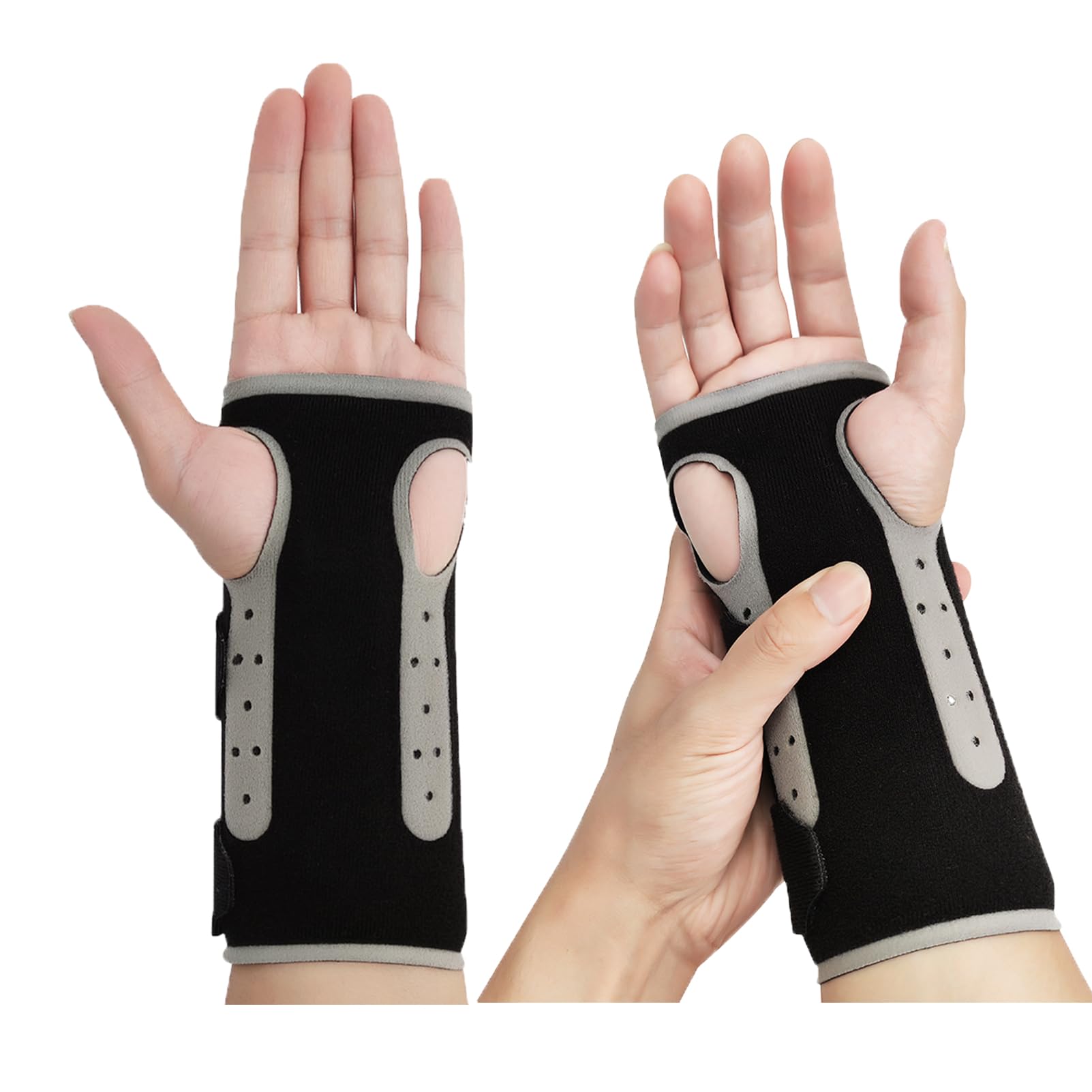 SONGQEE Carpal Tunnel Wrist Splint Support for Right Left Hand, Breathable Wrist Support Brace for Arthritis, Hand Support Stabilizer for Men Women Relieve Pain Tendonitis Sprain Universal size