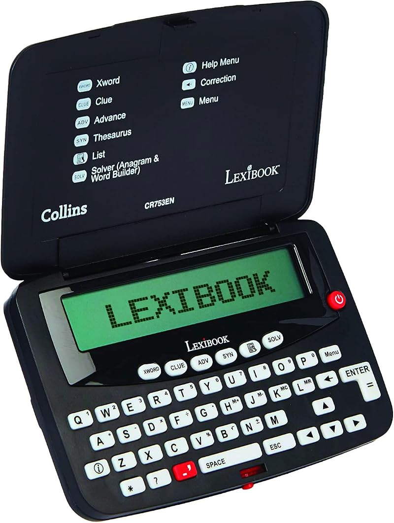 Lexibook CR753EN Electronic Crossword Solver w/ Collins Bradford Dictionary