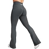 YEOREO Workout Mini Flare Leggings for Women Hidden Scrunch High Waisted Seamless Gym Leggings Brinklie 30