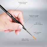 Rock Ninja Detail Paint Brush Set 9pcs Fine Detail Nylon Miniature Brushes view 3