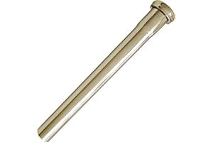 Westbrass D421-01 1-1/4" x 12" Slip Joint Extension Tube, Polished Brass