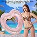 Jellydog Toy Heart Pool Float, Inflatable Glitter Swimming Ring, Sweet Love Tube Float, Summer Swim Pool,Girls Beach Toy, Water Fun Party Toy for Adult, Rose Gold