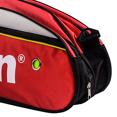Senston Badminton Racket Bag, Tennis Racquet Bag, Single Shoulder Racket Bag,6 Racquet Bag,Waterproof and Dustproof.(red)