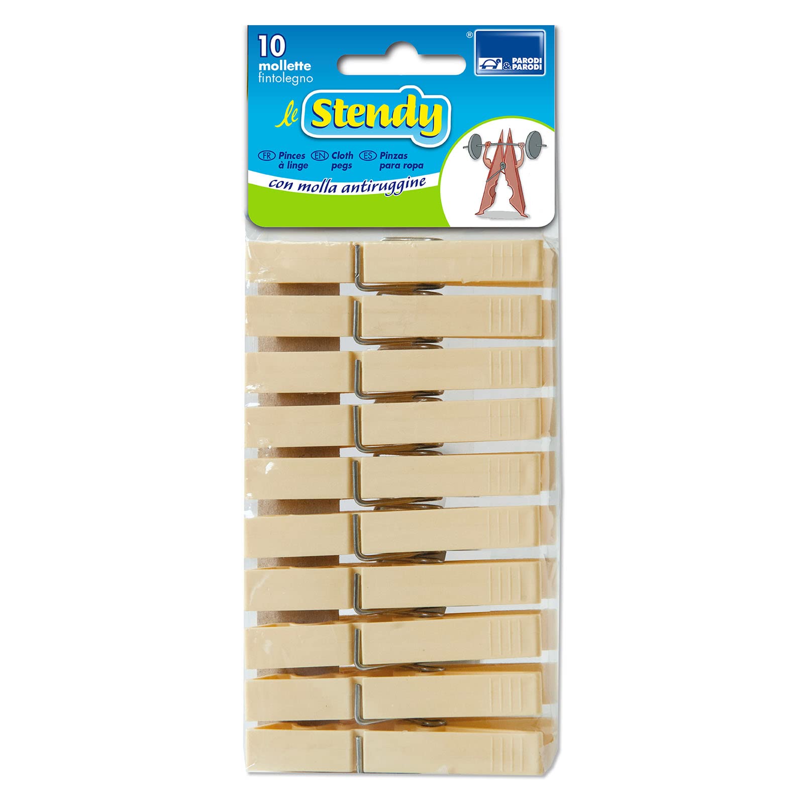 PARODI & PARODI Clothespins, Cream White, 9x22x2.5 cm