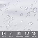 Furlinic Extra Wide Shower Curtain 108 x 72 in White with 18 Hooks view 5