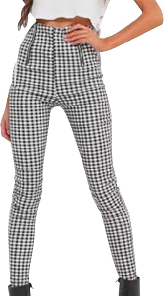 skinny checkered trousers