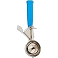 Winco No.16 Ice Cream Disher with Plastic Handle, Size 16, 2 3/4 oz capacity, Blue, Stainess Steel