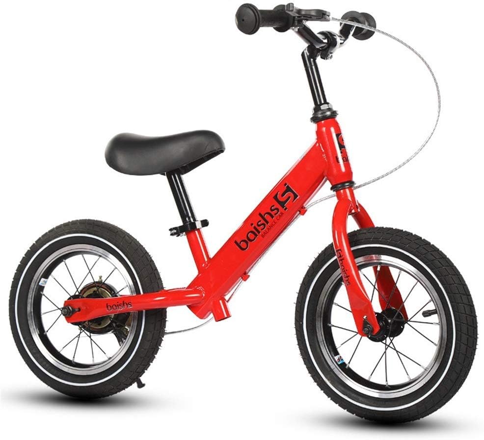 Amazon Co Jp Wxq Xq 年齢2 7歳の少年へ 女の子のトレーニングプッシュbの子バランスバイク子供バランス自転車ノーペダルウォーキング自転車スポーツバイクのバランスを有するカーボンスチールフレームアジャスタブルハンドルバーとシート12インチ Color Red Size