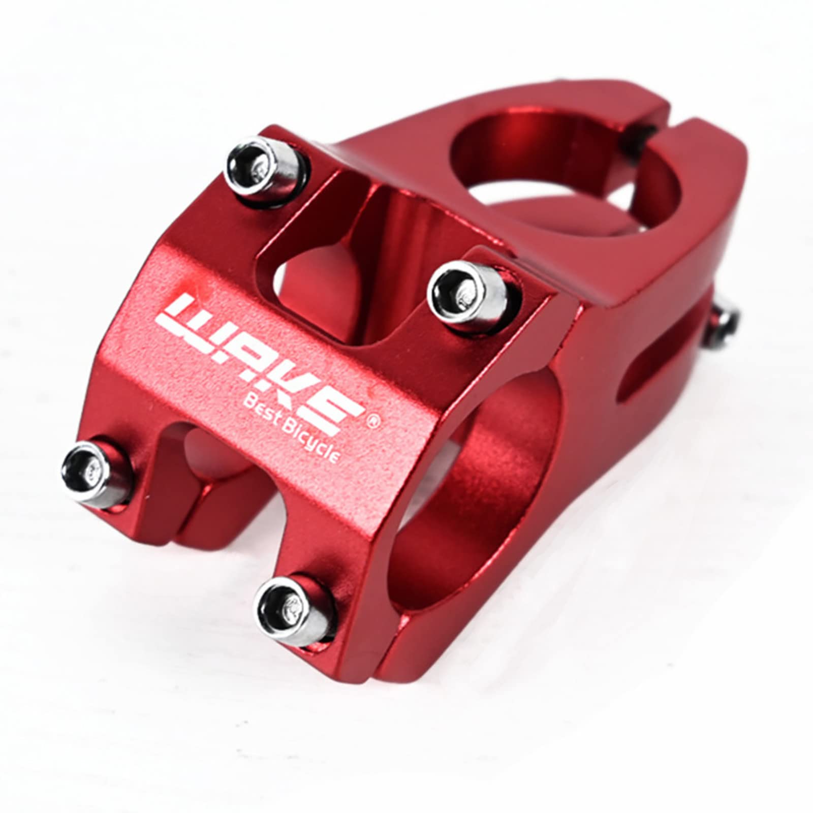 WAKE 31.8 Mountain Bike Stem, Aluminum Alloy Short Bicycle Stem, Bicycle Handlebar Stem 31.8mm for Mountain Bike MTB Road Bike Downhill - Red
