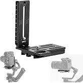 JLWIN Vertical Shooting Plate,L-Shape Bracket Camera Quick Release Plate for Zhiyun Crane 2 3 LAB Weebill 2 3 Webill-S Stabilizer,Compatible Arca Swiss/Manfrotto Tripod,Horizontal Vertical Shooting