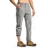 TBMPOY Men's Lightweight Hiking Pants Quick Dry 4 Pockets Stretch Water Resistant Travel Fishing Convertible Zip Cargo Jogger