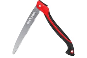 FLORA GUARD Folding Hand Saw 12-Inch, Heavy Duty SK5 Steel Pruning Saw with Hard Teeth for Wood Cutting, Tree Trimming, Camping & Gardening