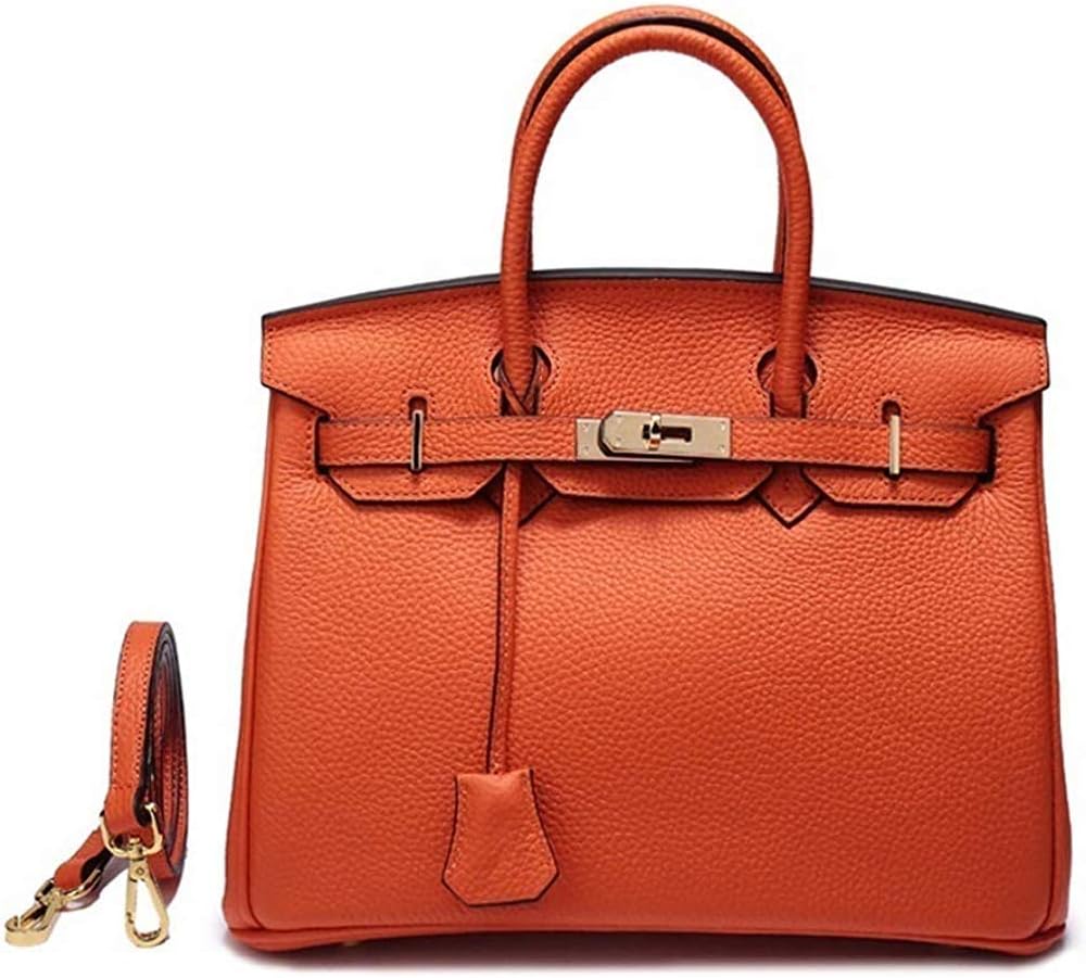 Jazzco Litchi Pattern Cowhide Handbag Women's Genuine Leather Shoulder Bag Fashion Solid Color Messenger Bag Woman