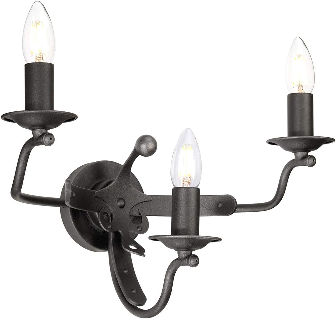 Elstead WINDSOR/W3GR Windsor 3 Light Wall Light in Graphite