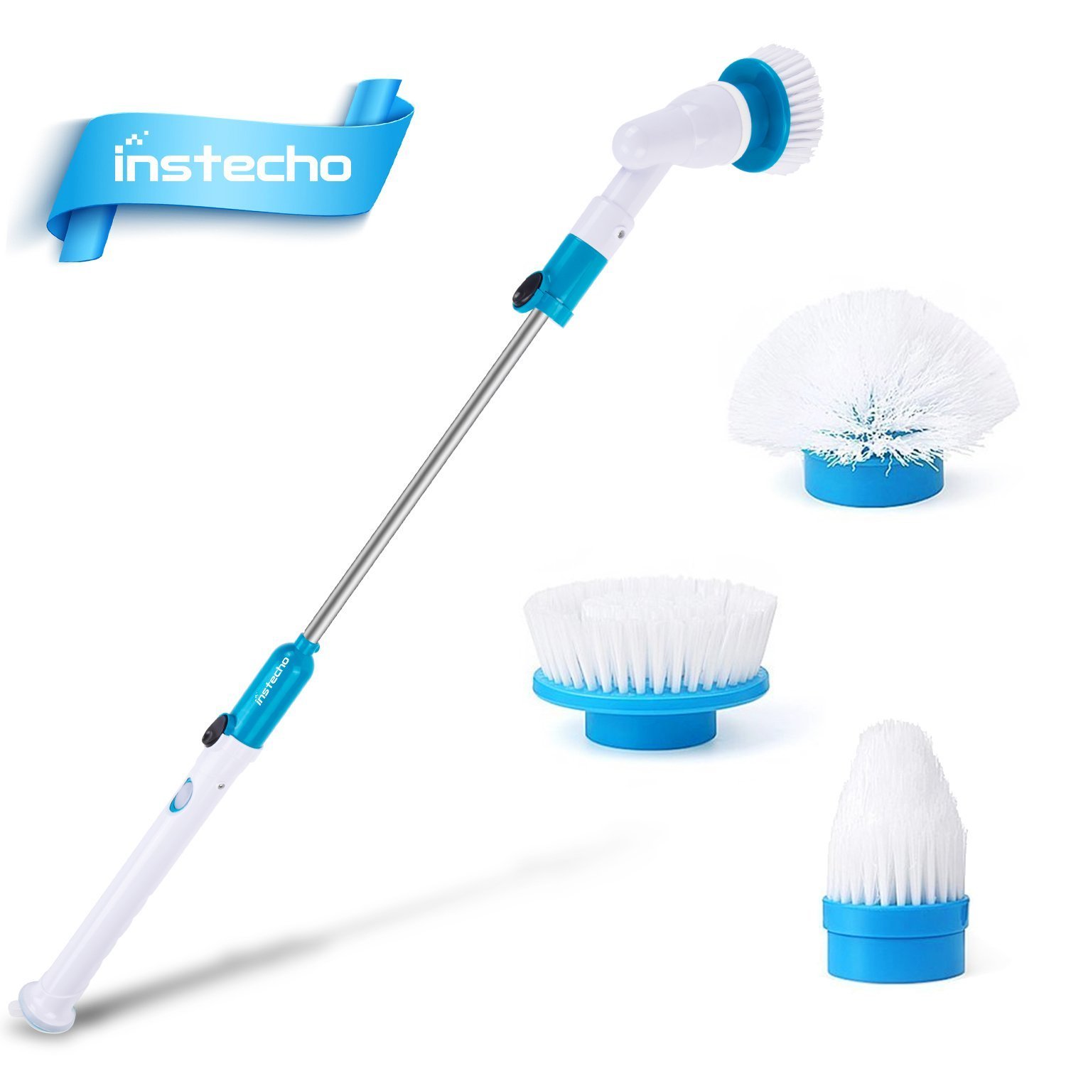 instecho Electric Spin Scubber, instecho-360 Cordless Multi-Purpose Power Surface Scrubber and Cleaner, 1