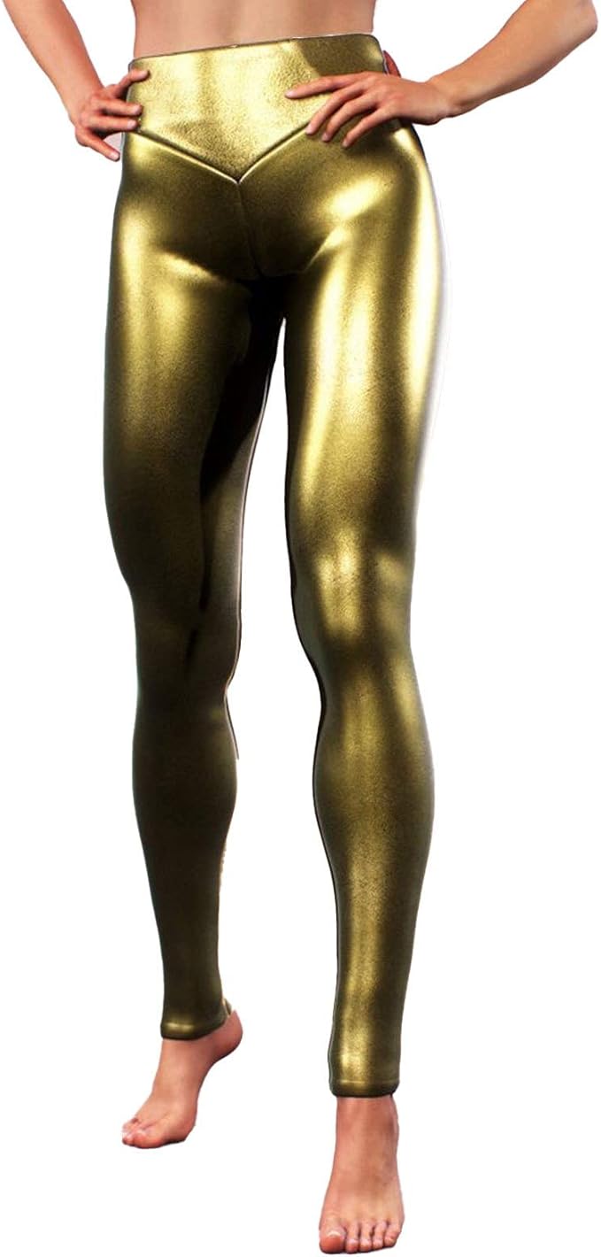 CHICTRY Leggins Mujer Leggins Brillante Faux Leather Leggins Deporte