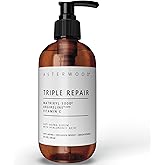 Asterwood Triple Repair Matrixyl 3000 + Argireline + Hyaluronic Acid + Vitamin C Serum for Face - Anti-Aging, Collagen Boosting, Hydrating - Fragrance-Free - 8 Fl Oz