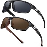 SKYOAK Scratch/Saltwater Resistant/Anti-stain Coating Polarized Lens Sports Sunglasses Men Women TR90 Wrap Around Sun Glasses
