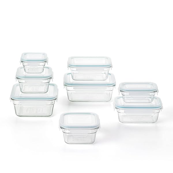 GLASSLOCK TEMPERED GLASS FOOD STORAGE CONTAINERS WITH LIDS...