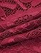 VALOLIA Women's Vintage Floral Lace Long Sleeve Round Neck A-line Cocktail Party Midi Dress