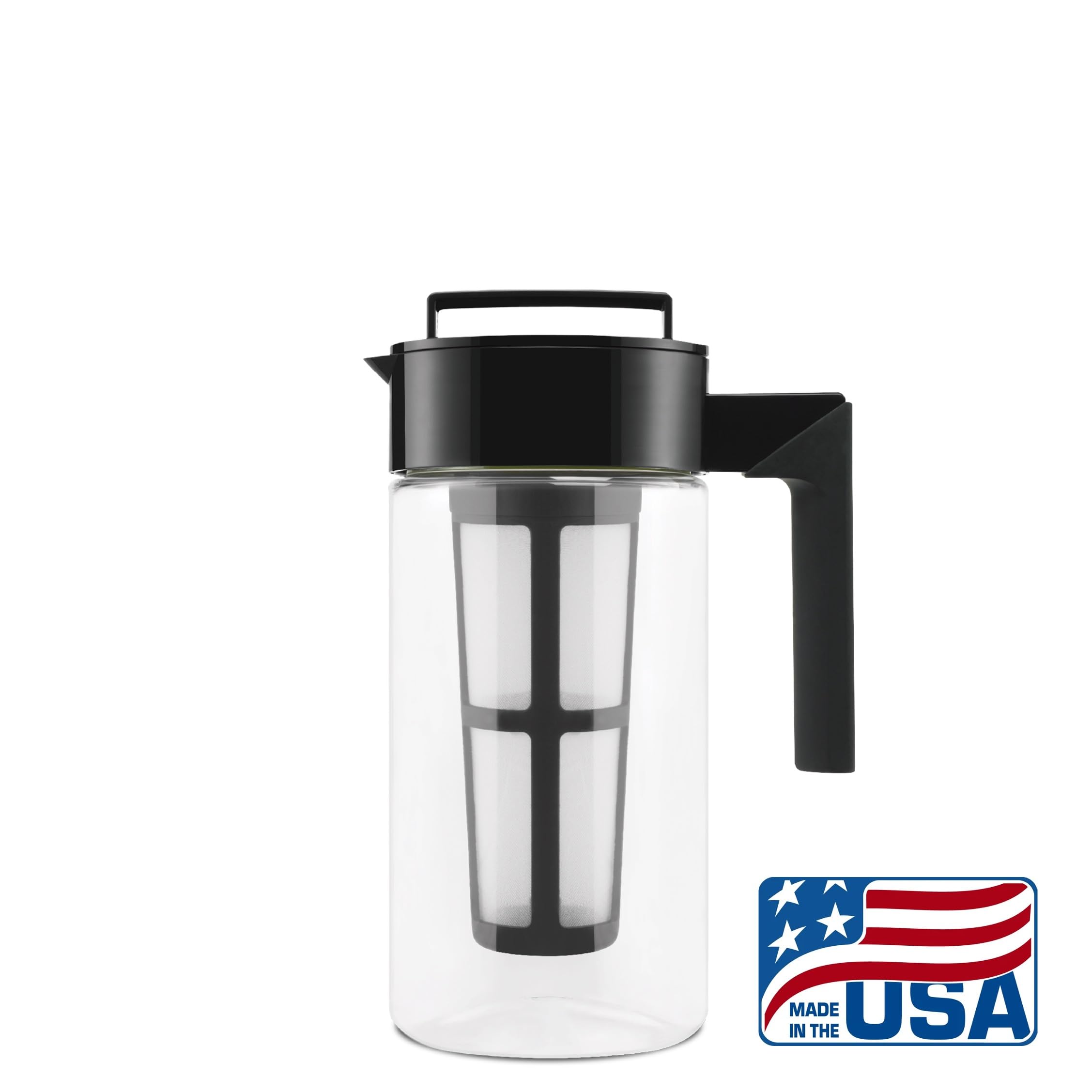 Takeya Patented Deluxe Cold Brew Iced Coffee Maker, 1 Quart, Black