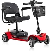 Rascal Venture 4-Wheel Portable Mobility Scooter for Travel, Easy Disassembly, Compact Design, 300 lb Capacity, Battery Included