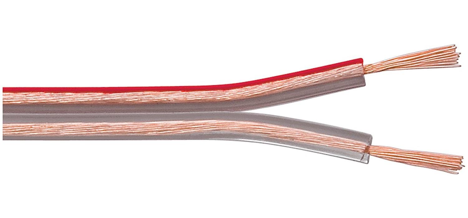 Goobay 15122 Speaker Cable, Transparent, CU, 5 mm Diameter, 10 m Cable Length