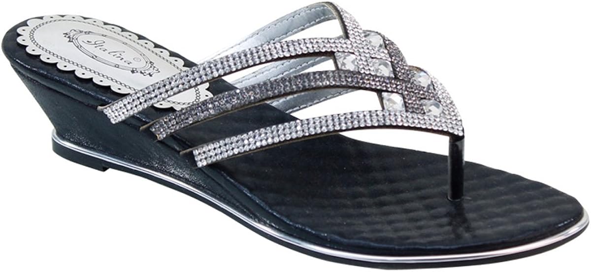 black flip flops with wedge heel