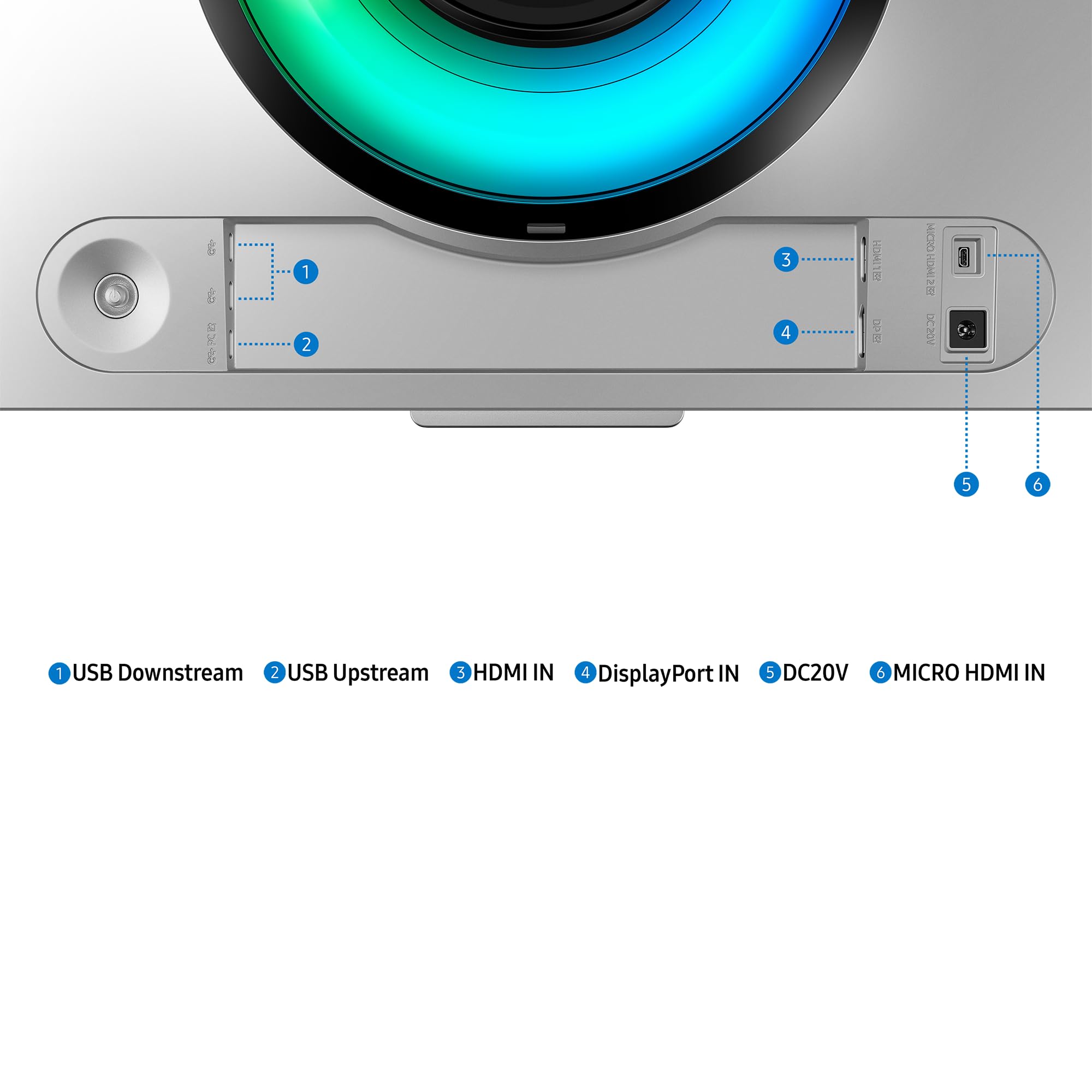 Samsung Odyssey OLED G9 Curved Gaming Monitor G95SC, 49 Zoll, AI Upscaling, QD-OLED-Panel, 5.120 x 1.440 Pixel, Bildwiederholrate 240 Hz, Reaktionszeit 0,03 ms, Mit Lautsprechern, Inkl. Fernbedienung 4