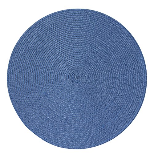 Mainstays 15Inch Braided Round Placemat 6Pack, Blue Pricepulse