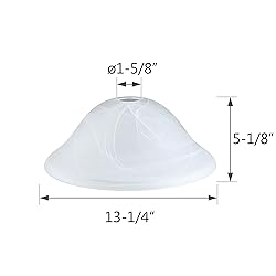 Aspen Creative 23143-11A Alabaster Shade for Medium