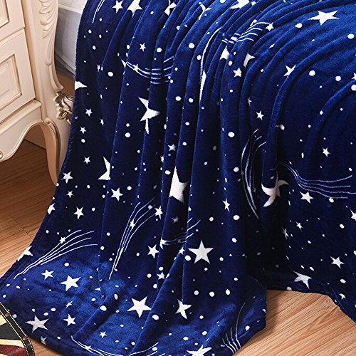 BeautyShe Fleece Blanket,Plush Soft Micro Throw Rugs for Lap, 39.4x27.6 inches Couch Sofa Bed Throw Rug for Kids Adult Men Women (Dark Blue, S) - Thumbnail 5