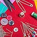 Pllieay 504 Pieces Safety Pins Child Safety Pin Baby Safety Pins for Fabric Diapers, Garment Repair and Quilting, Size 2 (1.5 x 0.2 Inches)