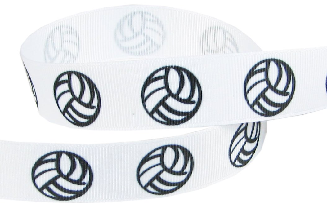 Volleyball Ribbon for Crafts QYO 3/8"1.5" Volleyball/Softball