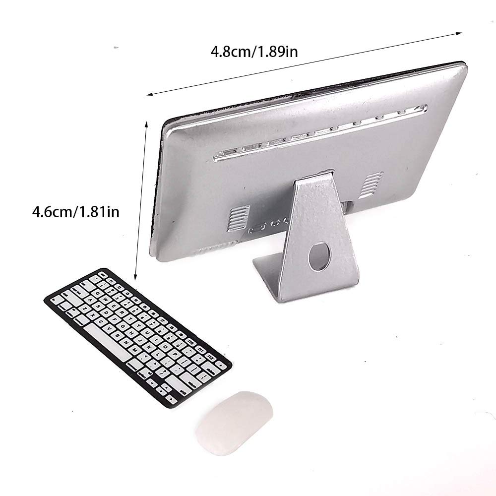 Dollhouse Decoration Miniature Accessories Dollhouse Computer Laptop Tablet Phone Simulation Accessories for Doll 1/6 1/12 Miniatures Play Set - 3 Pcs